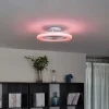 QAZQA Deckenventilator Mit Licht|Wohnzimmerlampen*Deckenventilator weiß 48,5 cm inkl. LED Dimmbar RGB mit Fernbedienung - Clemo