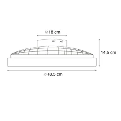 QAZQA Deckenventilator Mit Licht|Wohnzimmerlampen*Deckenventilator weiß 48,5 cm inkl. LED Dimmbar RGB mit Fernbedienung - Clemo