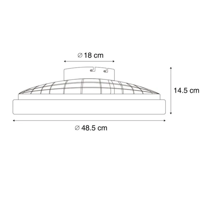 QAZQA Deckenventilator Mit Licht|Wohnzimmerlampen*Deckenventilator weiß 48,5 cm inkl. LED Dimmbar RGB mit Fernbedienung - Clemo