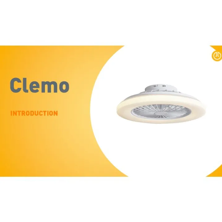 QAZQA Deckenventilator Mit Licht|Wohnzimmerlampen*Deckenventilator weiß 48,5 cm inkl. LED Dimmbar RGB mit Fernbedienung - Clemo