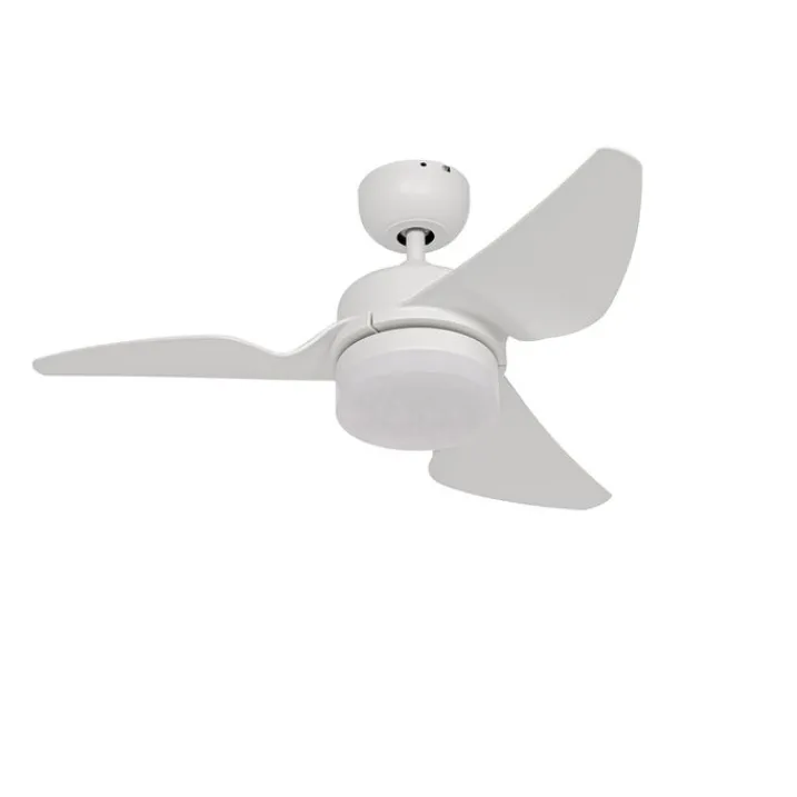 QAZQA Deckenventilator Mit Licht|Wohnzimmerlampen*Deckenventilator weiß 86,7 cm inkl. LED Dimmbar mit Fernbedienung - Yuki