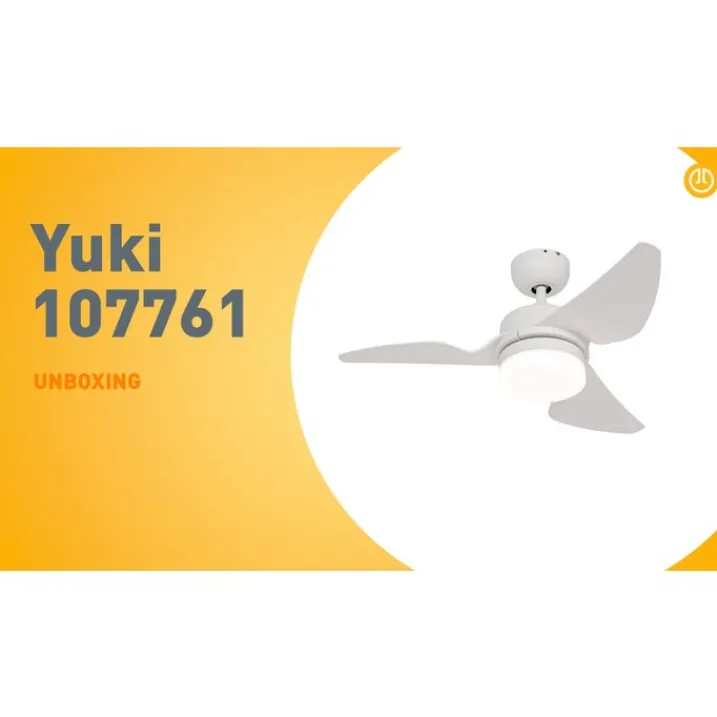 QAZQA Deckenventilator Mit Licht|Wohnzimmerlampen*Deckenventilator weiß 86,7 cm inkl. LED Dimmbar mit Fernbedienung - Yuki