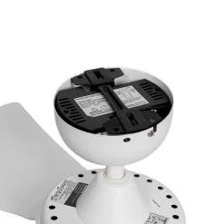 QAZQA Deckenventilator Mit Licht|Wohnzimmerlampen*Deckenventilator weiß 86,7 cm inkl. LED Dimmbar mit Fernbedienung - Yuki