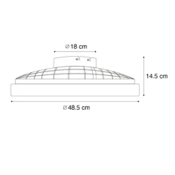 QAZQA Schlafzimmerlampen|Küchenlampen*Deckenventilator weiß 48,5 cm inkl. LED Dimmbar in Kelvin mit Fernbedienung - Clemo