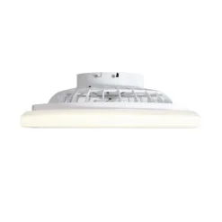 QAZQA Schlafzimmerlampen|Küchenlampen*Deckenventilator weiß 48,5 cm inkl. LED Dimmbar in Kelvin mit Fernbedienung - Clemo