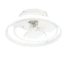 QAZQA Deckenventilator Mit Licht|Wohnzimmerlampen*Deckenventilator weiß 46,5 cm inkl. LED mit Fernbedienung - Kees