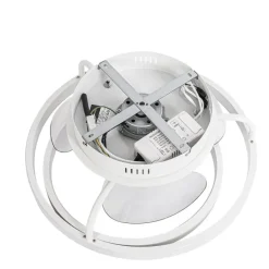 QAZQA Deckenventilator Mit Licht|Wohnzimmerlampen*Deckenventilator weiß 46,5 cm inkl. LED mit Fernbedienung - Kees