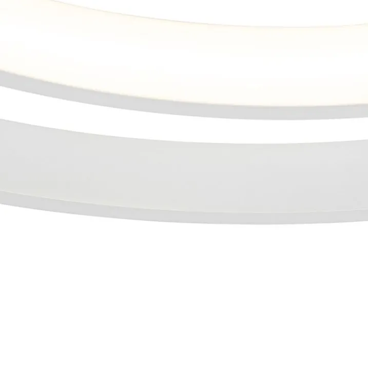 QAZQA Deckenventilator Mit Licht|Wohnzimmerlampen*Deckenventilator weiß 46,5 cm inkl. LED mit Fernbedienung - Kees