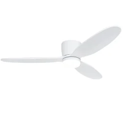 QAZQA Deckenventilator Mit Licht|Wohnzimmerlampen*Deckenventilator weiß 132cm inkl. LED Dimmbar mit Fernbedienung - Sofio