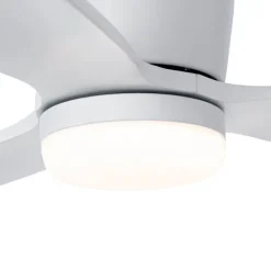 QAZQA Deckenventilator Mit Licht|Wohnzimmerlampen*Deckenventilator weiß 132cm inkl. LED Dimmbar mit Fernbedienung - Sofio