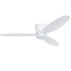 QAZQA Deckenventilator Mit Licht|Wohnzimmerlampen*Deckenventilator weiß 132cm inkl. LED Dimmbar mit Fernbedienung - Sofio