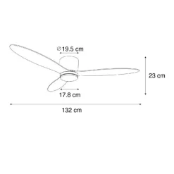 QAZQA Deckenventilator Mit Licht|Wohnzimmerlampen*Deckenventilator weiß 132cm inkl. LED Dimmbar mit Fernbedienung - Sofio