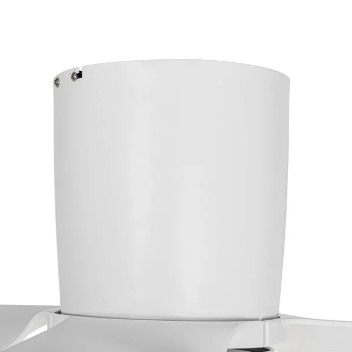 QAZQA Deckenventilator Mit Licht|Wohnzimmerlampen*Deckenventilator weiß 123cm inkl. LED Dimmbar mit Fernbedienung - Patty