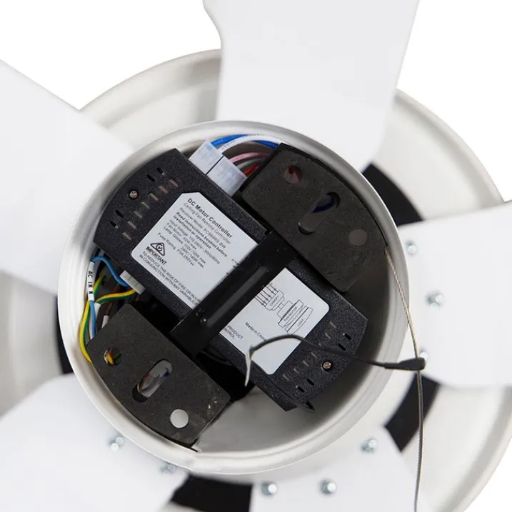 QAZQA Deckenventilator Mit Licht|Wohnzimmerlampen*Deckenventilator weiß 130cm inkl. LED Dimmbar mit Fernbedienung - Vifte