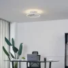 QAZQA Deckenventilator Mit Licht|Wohnzimmerlampen*Deckenventilator weiß 50cm inkl. LED Dimmbar mit Fernbedienung - Maddy
