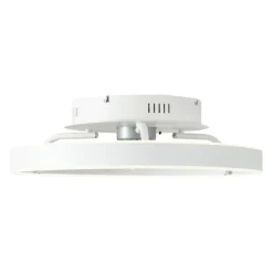 QAZQA Deckenventilator Mit Licht|Wohnzimmerlampen*Deckenventilator weiß 50cm inkl. LED Dimmbar mit Fernbedienung - Maddy