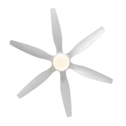 QAZQA Professional Deckenventilator Mit Licht|Wohnzimmerlampen*Deckenventilator Weiß 137cm inkl. LED Dimmbar mit Fernbedienung - Tak