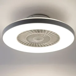 QAZQA Schlafzimmerlampen|Küchenlampen*Deckenventilator weiß mit Sterneffekt 60cm inkl. LED Dimmbar mit Fernbedienung - Climo