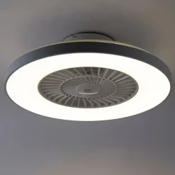 QAZQA Schlafzimmerlampen|Küchenlampen*Deckenventilator weiß mit Sterneffekt 60cm inkl. LED Dimmbar mit Fernbedienung - Climo