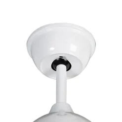 QAZQA Deckenventilator Mit Licht|Wohnzimmerlampen*Deckenventilator weiß mit Holzaufdruck 96cm mit Fernbedienung - Rotar