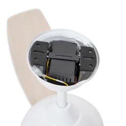 QAZQA Deckenventilator Mit Licht|Wohnzimmerlampen*Deckenventilator weiß mit Holzaufdruck 96cm mit Fernbedienung - Rotar