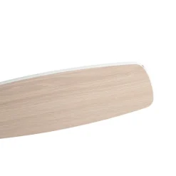 QAZQA Deckenventilator Mit Licht|Wohnzimmerlampen*Deckenventilator weiß mit Holzaufdruck 96cm mit Fernbedienung - Rotar