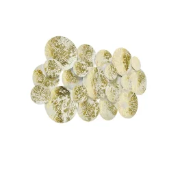 QAZQA Schlafzimmerlampen|Esszimmerlampen*Dekorative orientalische Wandlampe Gold mit weißen 2 Lichtern - Hikina