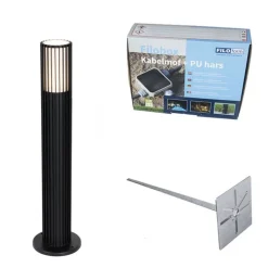 QAZQA Stehlampen Außen|Gartenbeleuchtung*Design Außenleuchte Schwarz 50 cm IP44 - Boris