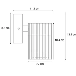 QAZQA Gartenbeleuchtung|Außenwandleuchten*Design Außenwandleuchte schwarz IP44 - Boris