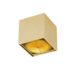 QAZQA Deckenstrahler|Aufbaustrahler*Design Aufbaustrahler Gold GU10 111mm - Box Honey