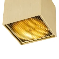 QAZQA Deckenstrahler|Aufbaustrahler*Design Aufbaustrahler Gold GU10 111mm - Box Honey