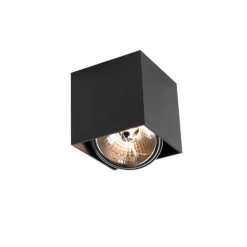QAZQA Wandstrahler|Deckenstrahler*Design Aufbaustrahler schwarz quadratisch - Box