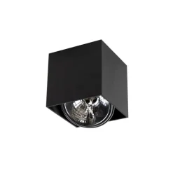 QAZQA Wandstrahler|Deckenstrahler*Design Aufbaustrahler schwarz quadratisch - Box