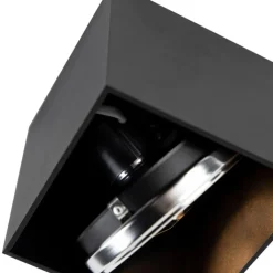 QAZQA Wandstrahler|Deckenstrahler*Design Aufbaustrahler schwarz quadratisch - Box