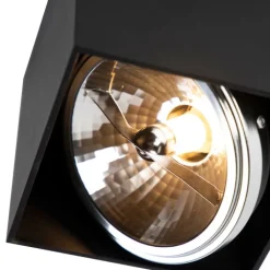 QAZQA Wandstrahler|Deckenstrahler*Design Aufbaustrahler schwarz quadratisch - Box