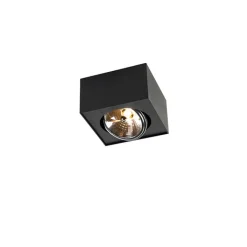 QAZQA Wandstrahler|Deckenstrahler*Design Aufbaustrahler Schwarz Verstellbar - Kaya