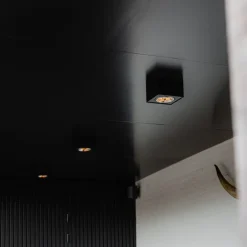 QAZQA Wandstrahler|Deckenstrahler*Design Aufbaustrahler Schwarz Verstellbar - Kaya