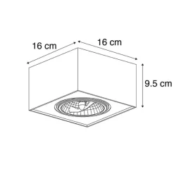 QAZQA Wandstrahler|Deckenstrahler*Design Aufbaustrahler Schwarz Verstellbar - Kaya