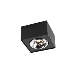 QAZQA Wandstrahler|Deckenstrahler*Design Aufbaustrahler Schwarz Verstellbar - Kaya