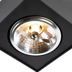 QAZQA Wandstrahler|Deckenstrahler*Design Aufbaustrahler Schwarz Verstellbar - Kaya