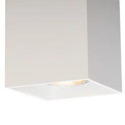 QAZQA Wandstrahler|Deckenstrahler*Design Aufbaustrahler Weiß GU10 50mm - Qubo