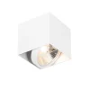 QAZQA Wandstrahler|Deckenstrahler*Design Aufbaustrahler Weiß Quadratisch GU10 111mm - Box