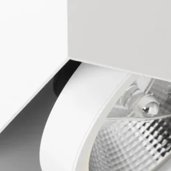 QAZQA Wandstrahler|Deckenstrahler*Design Aufbaustrahler Weiß Quadratisch GU10 111mm - Box