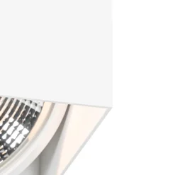 QAZQA Wandstrahler|Deckenstrahler*Design Aufbaustrahler Weiß Quadratisch GU10 111mm - Box