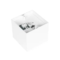 QAZQA Wandstrahler|Deckenstrahler*Design Aufbaustrahler Weiß Quadratisch GU10 111mm - Box