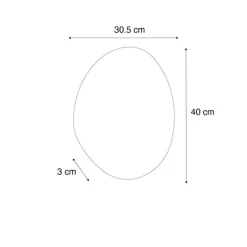 QAZQA Badezimmerlampen|Spiegel Mit Beleuchtung*Design Badezimmerspiegel 40 cm inkl. LED IP44 - Biba