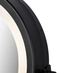 QAZQA Badezimmerlampen|Spiegel Mit Beleuchtung*Design Badezimmerspiegel schwarz inkl. LED verstellbar IP44 - Vicino