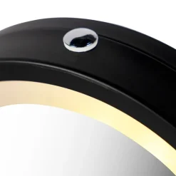 QAZQA Badezimmerlampen|Spiegel Mit Beleuchtung*Design Badezimmerspiegel schwarz inkl. LED verstellbar IP44 - Vicino