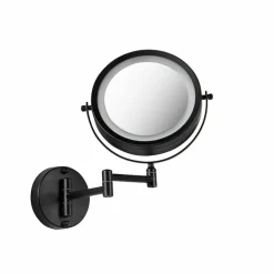 QAZQA Badezimmerlampen|Spiegel Mit Beleuchtung*Design Badezimmerspiegel schwarz inkl. LED verstellbar IP44 - Vicino