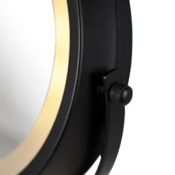 QAZQA Badezimmerlampen|Spiegel Mit Beleuchtung*Design Badezimmerspiegel schwarz inkl. LED verstellbar IP44 - Vicino